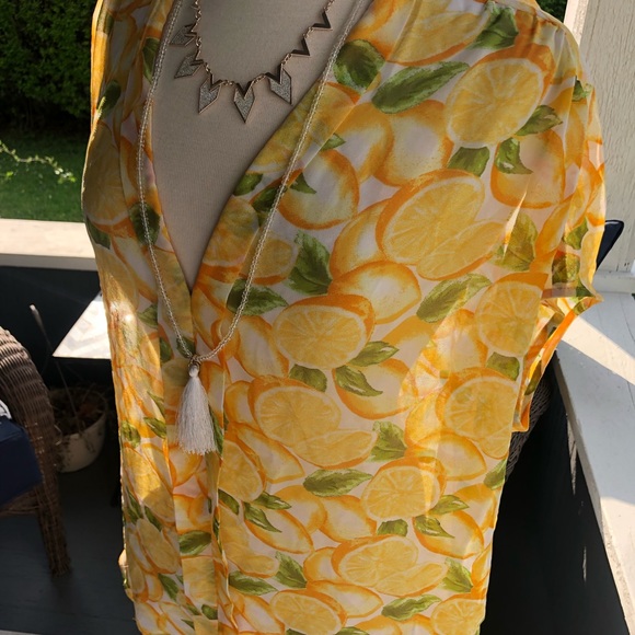 VS Lemon Print Sheer Top! 🍋 - Picture 3 of 6